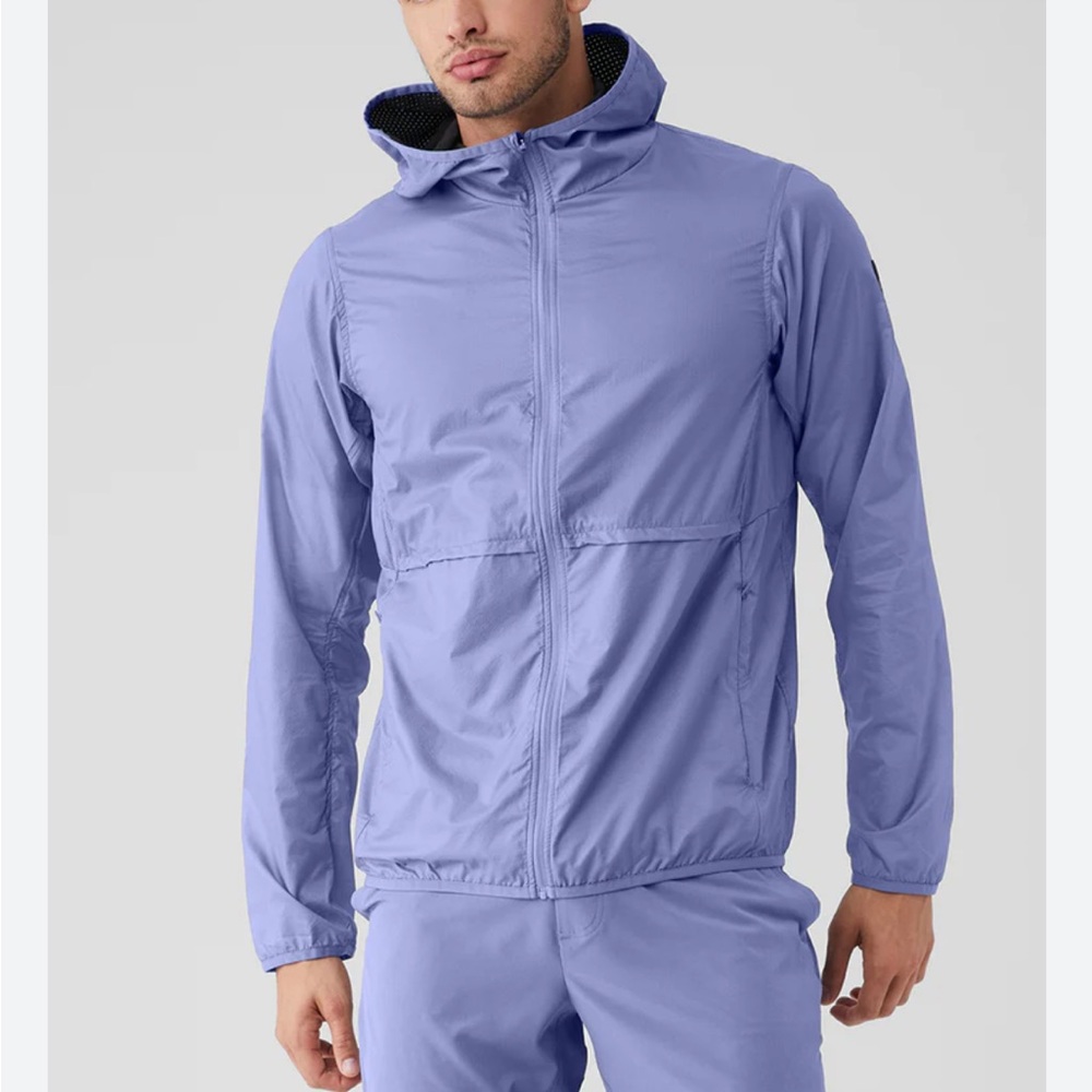 ALO Yoga Men's Lavender Windbreaker Jacket